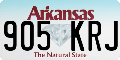 AR license plate 905KRJ