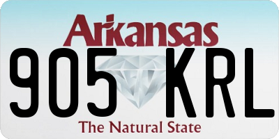 AR license plate 905KRL