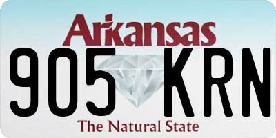 AR license plate 905KRN