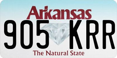 AR license plate 905KRR