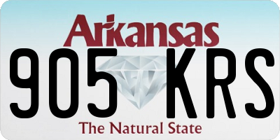 AR license plate 905KRS