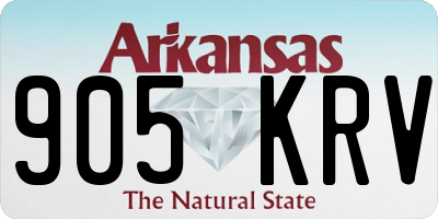 AR license plate 905KRV