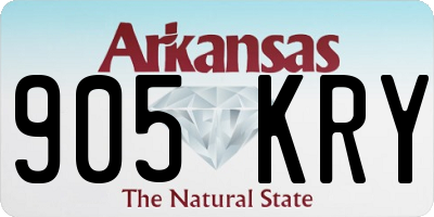 AR license plate 905KRY