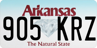 AR license plate 905KRZ