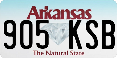 AR license plate 905KSB