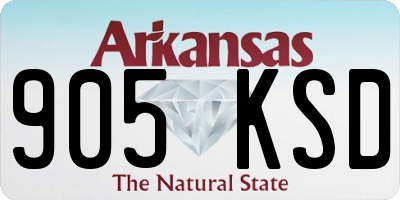 AR license plate 905KSD