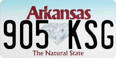 AR license plate 905KSG