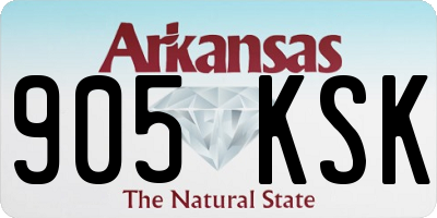 AR license plate 905KSK