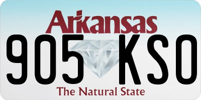 AR license plate 905KSO