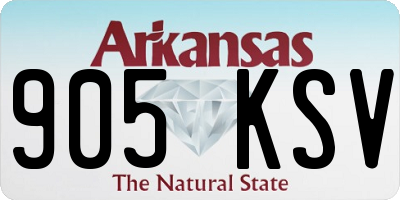 AR license plate 905KSV