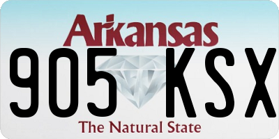 AR license plate 905KSX