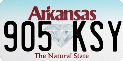 AR license plate 905KSY