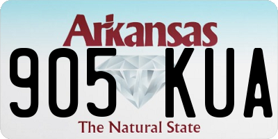 AR license plate 905KUA