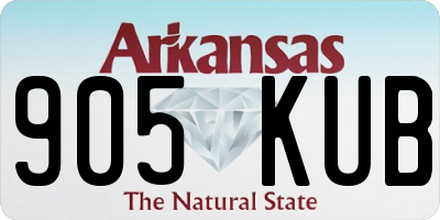 AR license plate 905KUB
