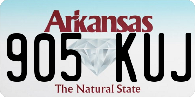 AR license plate 905KUJ