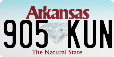 AR license plate 905KUN