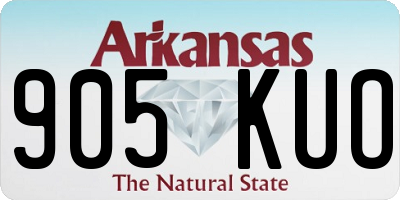 AR license plate 905KUO