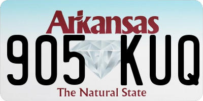 AR license plate 905KUQ