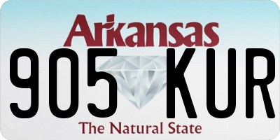 AR license plate 905KUR