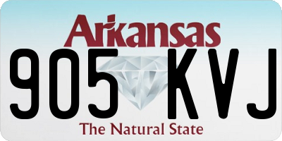 AR license plate 905KVJ