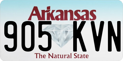 AR license plate 905KVN
