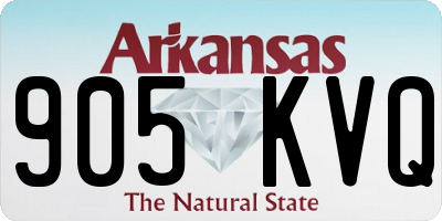 AR license plate 905KVQ
