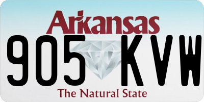 AR license plate 905KVW