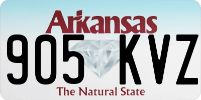 AR license plate 905KVZ