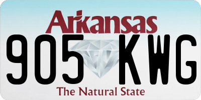 AR license plate 905KWG