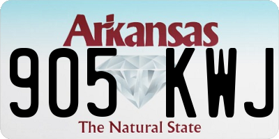 AR license plate 905KWJ
