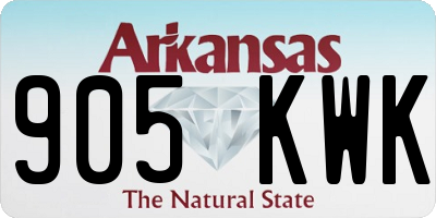 AR license plate 905KWK