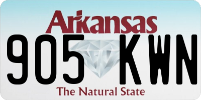 AR license plate 905KWN