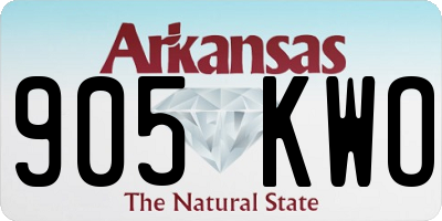 AR license plate 905KWO