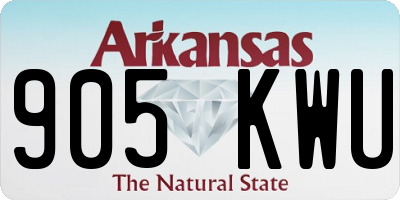 AR license plate 905KWU