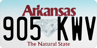 AR license plate 905KWV