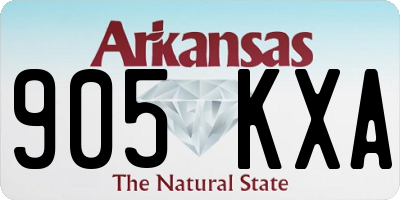 AR license plate 905KXA