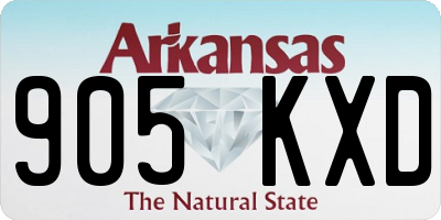 AR license plate 905KXD