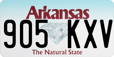 AR license plate 905KXV