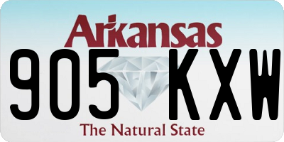 AR license plate 905KXW