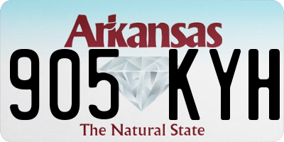 AR license plate 905KYH