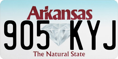 AR license plate 905KYJ