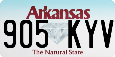 AR license plate 905KYV