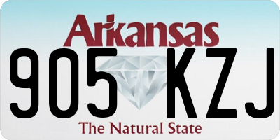 AR license plate 905KZJ