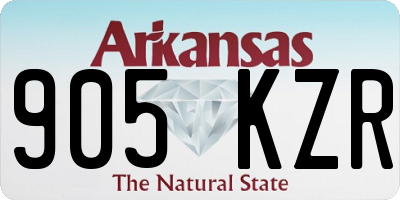 AR license plate 905KZR