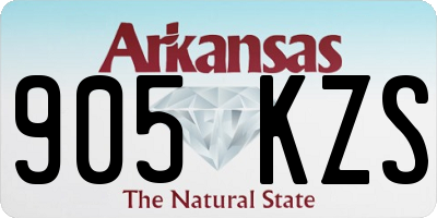 AR license plate 905KZS