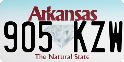 AR license plate 905KZW