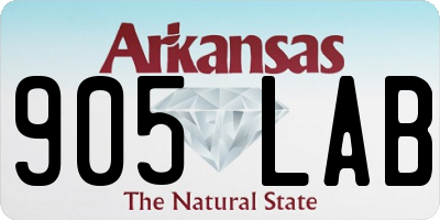 AR license plate 905LAB