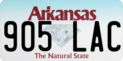 AR license plate 905LAC