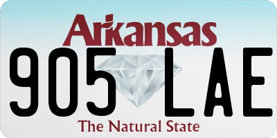 AR license plate 905LAE