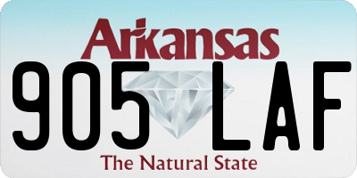 AR license plate 905LAF